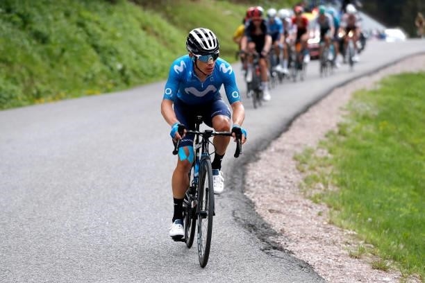 Miguel Ángel López Moreno of Colombia and Movistar Team attack in breakaway during the 73rd Critérium du Dauphiné 2021, Stage 8 a 147km stage from La...
