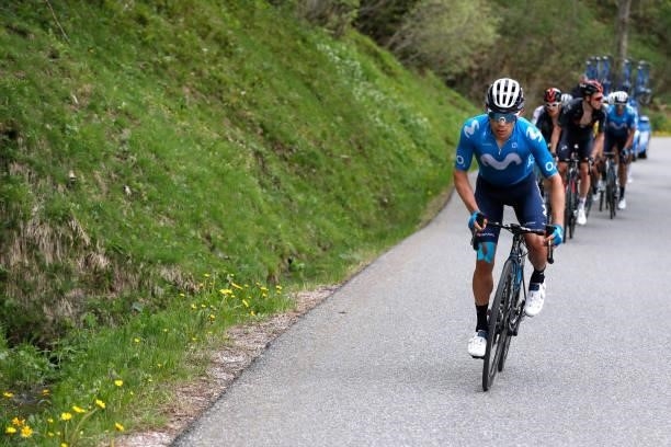 Miguel Ángel López Moreno of Colombia and Movistar Team attack in breakaway during the 73rd Critérium du Dauphiné 2021, Stage 8 a 147km stage from La...