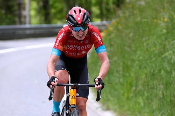 Mark Padun of Ukraine and Team Bahrain Victorious in breakaway during the 73rd Critérium du Dauphiné 2021, Stage 8 a 147km stage from La...