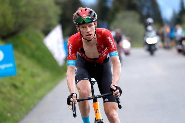 Jack Haig of Australia and Team Bahrain Victorious in breakaway during the 73rd Critérium du Dauphiné 2021, Stage 8 a 147km stage from La...