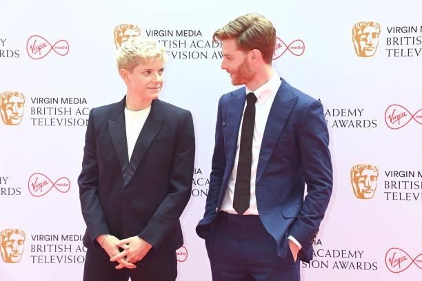 Mae Martin and Joe Hampson attends the Virgin Media British Academy Television Awards 2021 at Television Centre on June 06, 2021 in London, England.