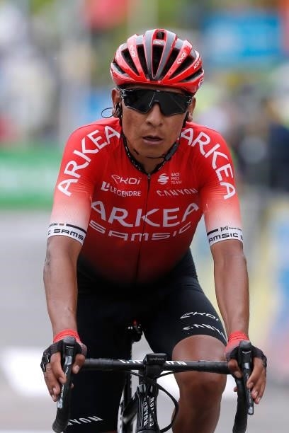 Nairo Alexander Quintana Rojas of Colombia and Team Arkéa - Samsic at arrival during the 73rd Critérium du Dauphiné 2021, Stage 8 a 147km stage from...