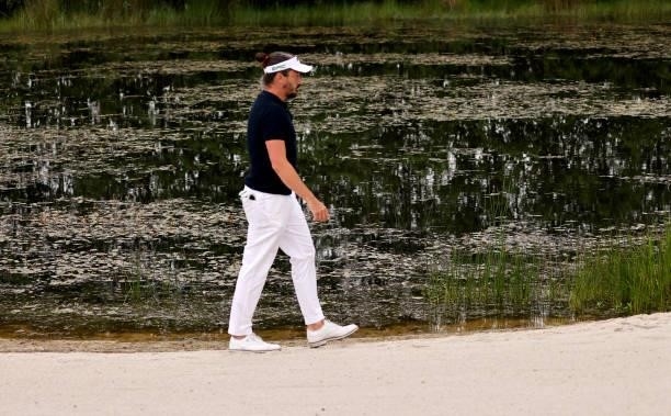 Mike Lorenzo-Vera of France walking off of the 6th green during the second round of The Porsche European Open at Green Eagle Golf Course on June 06,...