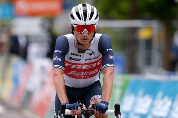 Kenny Elissonde of France and Team Trek - Segafredo at arrival during the 73rd Critérium du Dauphiné 2021, Stage 8 a 147km stage from La...