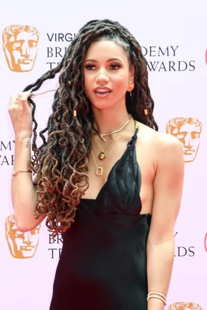 Vick Hope attends the Virgin Media British Academy Television Awards 2021 at Television Centre on June 06, 2021 in London, England.