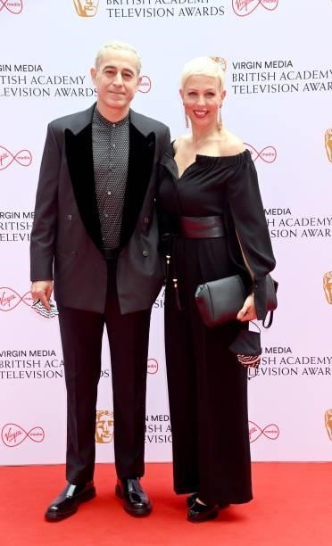 Waleed Zuaiter and Jona Zuaiter attend the Virgin Media British Academy Television Awards 2021 at Television Centre on June 06, 2021 in London,...
