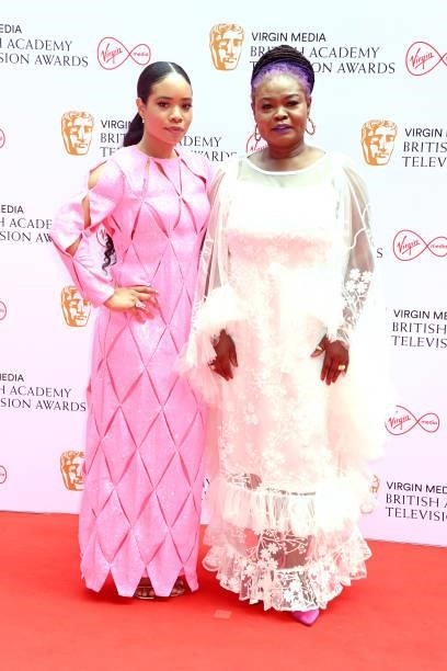 Weruche Opia and Ruth Benamaisia Opia attend the Virgin Media British Academy Television Awards 2021 at Television Centre on June 06, 2021 in London,...