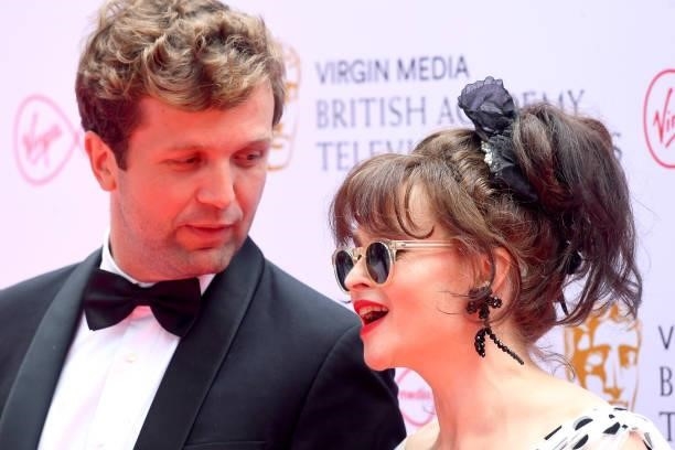 Rye Holmboe and Helena Bonham-Carter attend the Virgin Media British Academy Television Awards 2021 at Television Centre on June 06, 2021 in London,...