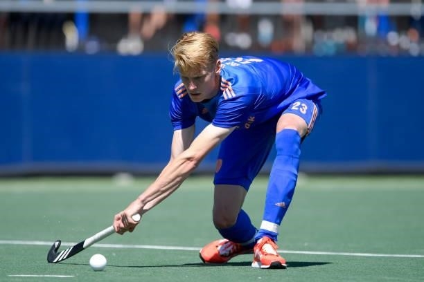Joep de Mol of the Netherlands during the Euro Hockey Championships match between Germany and Netherlands at Wagener Stadion on June 6, 2021 in...