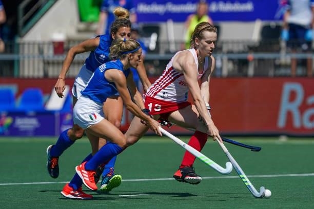 Ellie Rayer of England during the Euro Hockey Championships match between England and Italy at Wagener Stadion on June 6, 2021 in Amstelveen,...