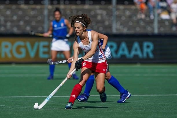 Anna Toman of England during the Euro Hockey Championships match between England and Italy at Wagener Stadion on June 6, 2021 in Amstelveen,...