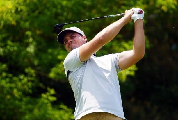 Kristian Krogh Johannessen in action during Day Four of the D+D REAL Czech Challenge at Golf & Spa Kuneticka Hora on June 06, 2021 in Dritec, Hradec...