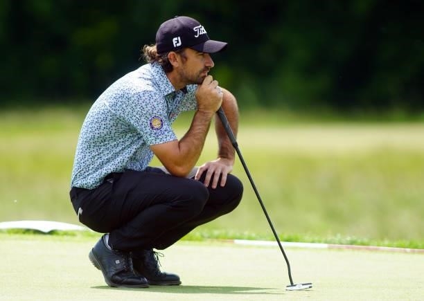 Gary Stal of France in action during Day Four of the D+D REAL Czech Challenge at Golf & Spa Kuneticka Hora on June 06, 2021 in Dritec, Hradec...