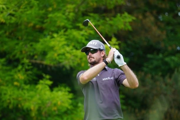 Cristofer Blomstrand of Sweden in action during Day Four of the D+D REAL Czech Challenge at Golf & Spa Kuneticka Hora on June 06, 2021 in Dritec,...