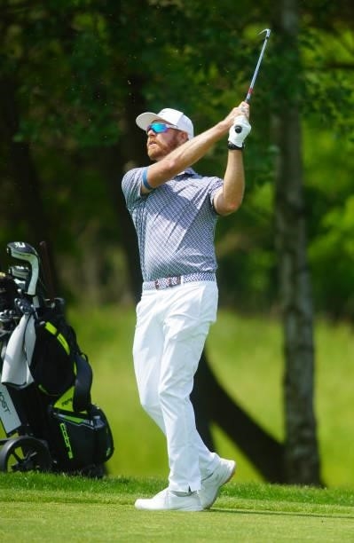 Jacques Blaauw ofv the Republic of South Africa in action during Day Four of the D+D REAL Czech Challenge at Golf & Spa Kuneticka Hora on June 06,...