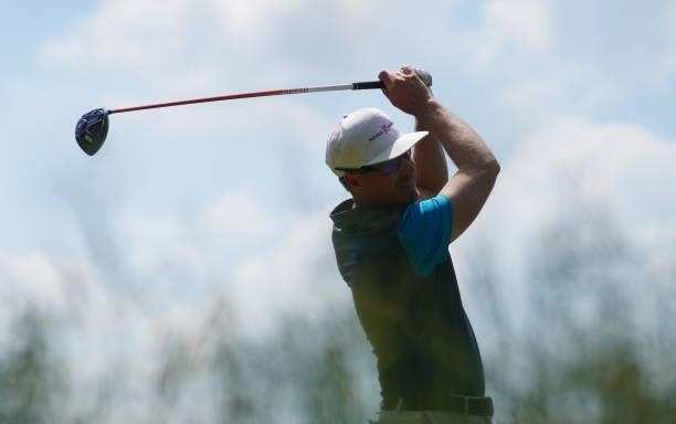 Roope Kakko of Finland in action during Day Four of the D+D REAL Czech Challenge at Golf & Spa Kuneticka Hora on June 06, 2021 in Dritec, Hradec...