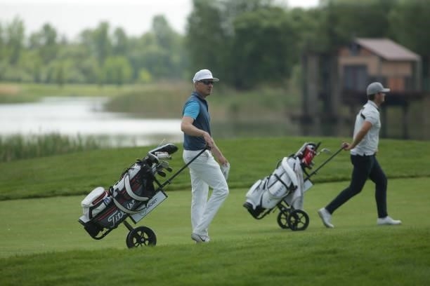 Julien Brun of France in action during Day Four of the D+D REAL Czech Challenge at Golf & Spa Kuneticka Hora on June 06, 2021 in Dritec, Hradec...
