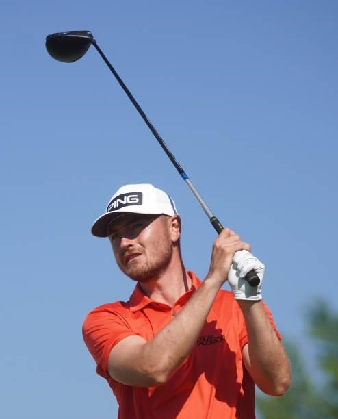 Sam Broadhurst of England in action during Day Four of the D+D REAL Czech Challenge at Golf & Spa Kuneticka Hora on June 06, 2021 in Dritec, Hradec...