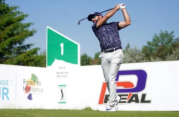 Raphael de Sousa of Switzerland in action during Day Four of the D+D REAL Czech Challenge at Golf & Spa Kuneticka Hora on June 06, 2021 in Dritec,...