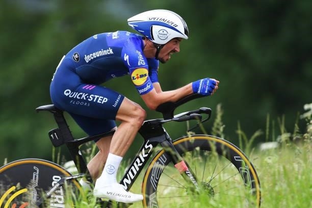 Julian Alaphilippe of France and Team Deceuninck - Quick-Step during the 84th Tour de Suisse 2021, Stage 1 a 10,9km Individual Time Trial from...