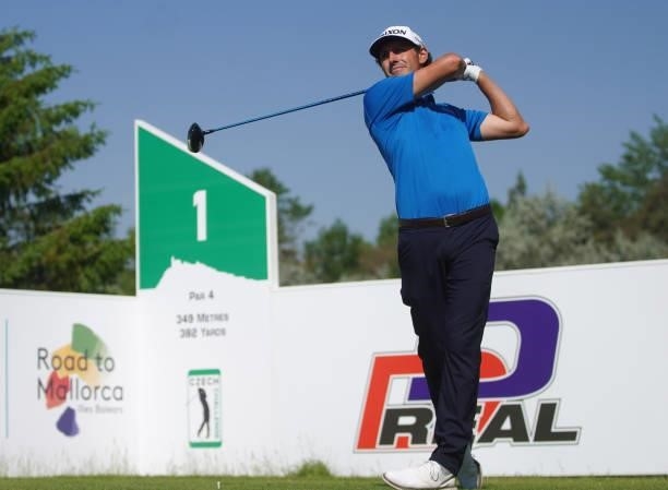 Alfredo Garcia-Heredia of Spain in action during Day Four of the D+D REAL Czech Challenge at Golf & Spa Kuneticka Hora on June 06, 2021 in Dritec,...