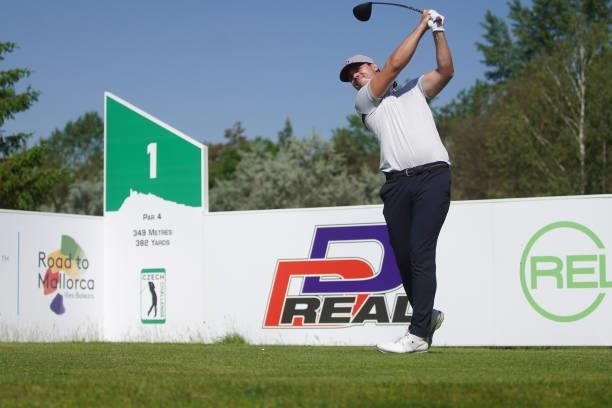 Kristian Krogh Johannessen of Norway in action during Day Four of the D+D REAL Czech Challenge at Golf & Spa Kuneticka Hora on June 06, 2021 in...