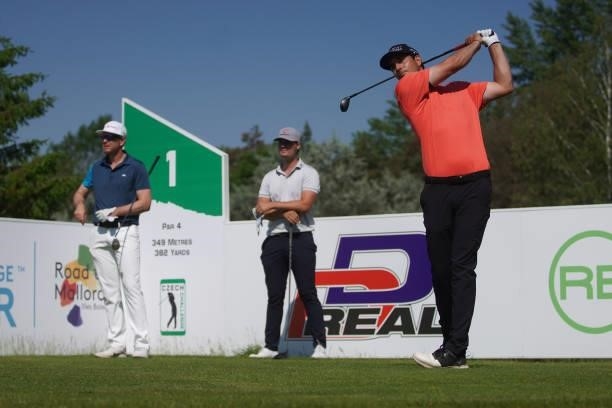 Jacques Blaauw of the Republic of South Africa in action during Day Four of the D+D REAL Czech Challenge at Golf & Spa Kuneticka Hora on June 06,...