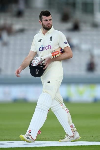 Dom Sibley of England walks off at the end of Day 5 of the First LV= Insurance Test Match between England and New Zealand at Lord's Cricket Ground on...