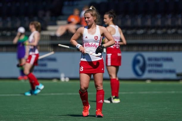 Esme Burge of England during the Euro Hockey Championships match between England and Italy at Wagener Stadion on June 6, 2021 in Amstelveen,...