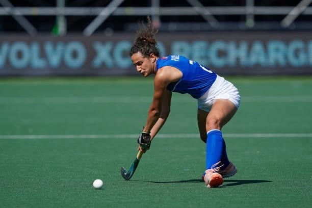 Sara Puglisi of Italy during the Euro Hockey Championships match between England and Italy at Wagener Stadion on June 6, 2021 in Amstelveen,...