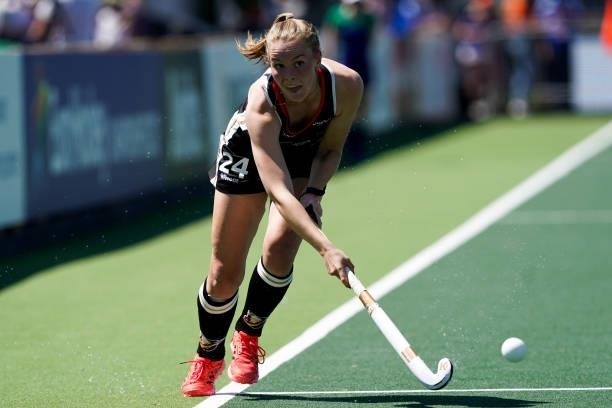 Pia Maertens of Germany during the Euro Hockey Championships match between Germany and Belgium at Wagener Stadion on June 6, 2021 in Amstelveen,...
