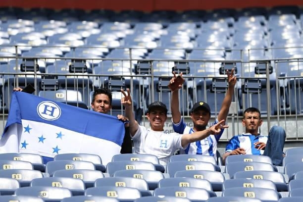 Fans of Honduras attends the CONCACAF Nations League Championship third place match between Honduras and Costa Rica at Empower Field At Mile High on...