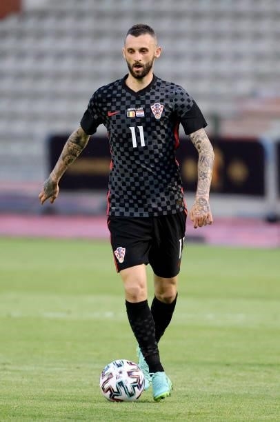 Marcelo Brozovic of Croatia during the international friendly match between Belgium and Croatia at King Baudouin Stadium on June 6, 2021 in Brussels,...