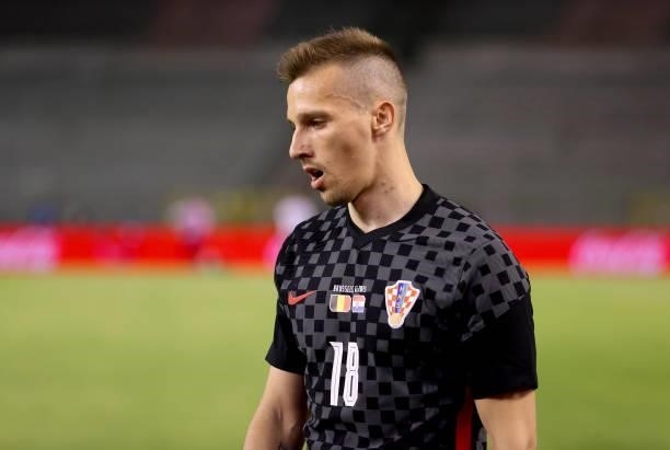Mislav Orsic of Croatia during the international friendly match between Belgium and Croatia at King Baudouin Stadium on June 6, 2021 in Brussels,...