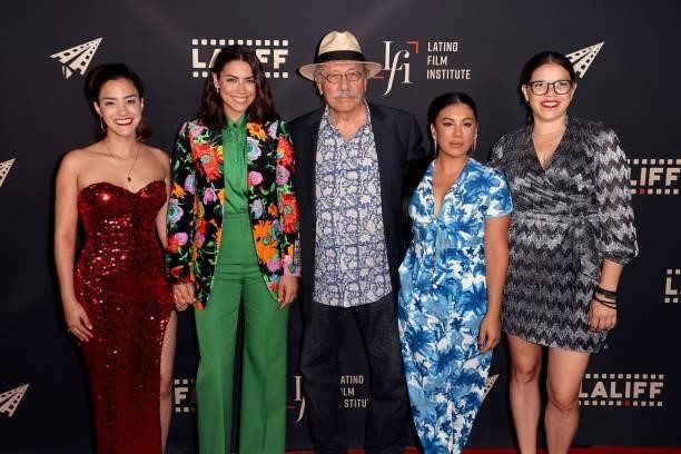 Lissette Feliciano, Lorenza Izzo, Edward James Olmos, Chrissie Fit and Diana Cadavid attend the closing night premiere of "Women Is Losers" during...