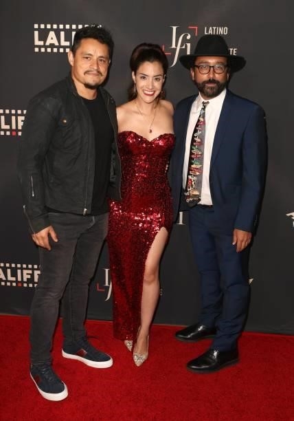 Jesse Garcia, Lissette Feliciano, and Luis David Ortiz attend the closing night premiere of "Women Is Losers" during the 2021 Los Angeles...