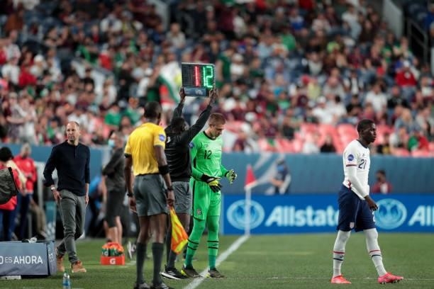 Ethan Horvath of the United States prepares to enter the field during the CONCACAF Nations League Championship Final between the United States and...
