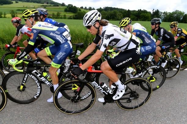 Simone Petilli of Italy and Team Intermarché - Wanty - Gobert Matériaux & Connor Brown of New Zealand and Team Qhubeka Assos during the 84th Tour de...