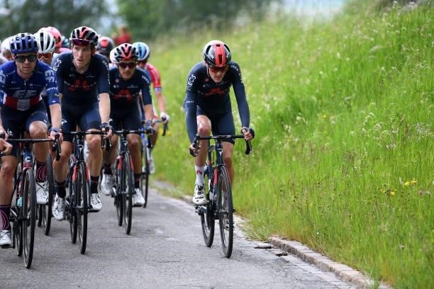 Rohan Dennis of Australia & Pavel Sivakov of Russia and Team INEOS Grenadiers during the 84th Tour de Suisse 2021, Stage 2 a 178km stage from...