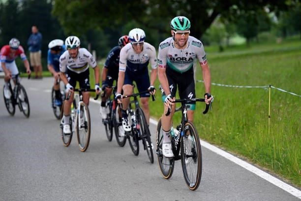 Maximilian Schachmann of Germany and Team Bora - Hansgrohe in breakaway during the 84th Tour de Suisse 2021, Stage 2 a 178km stage from Neuhausen am...