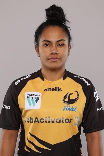Trilleen Pomare poses during the Western Force Super W headshots session at ForceHQ on June 07, 2021 in Perth, Australia.