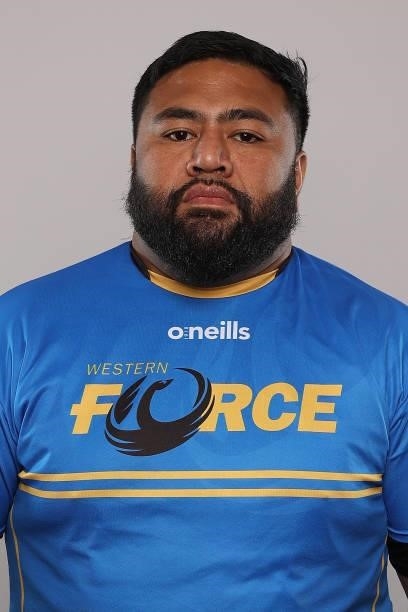 Junior Kalepo Muna poses during the Western Force Super W headshots session at ForceHQ on June 07, 2021 in Perth, Australia.