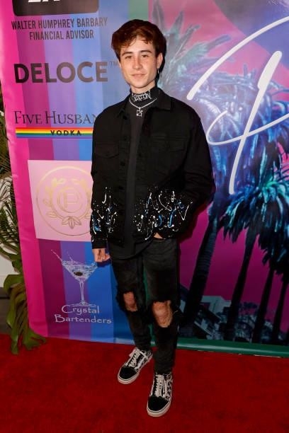 Caden Conrique attends the release party for the new song "Paradise