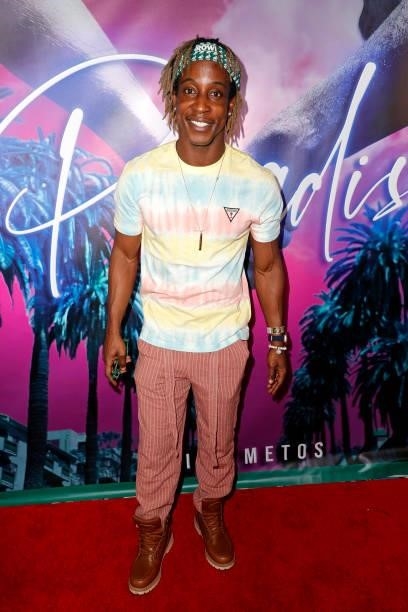 Shaka Smith attends the release party for the new song "Paradise