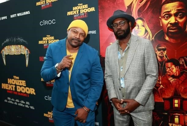 Frank Williams and Shawn Edwards attend the premiere of "The House Next Door: Meet The Blacks 2
