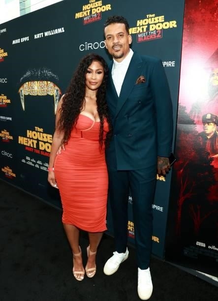 Anansa Sims and Matt Barnes attend the premiere of "The House Next Door: Meet The Blacks 2