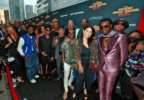 The cast and crew including Danny Trejo, Snoop Dogg, Lil Duval, Roxanne Avent, Shannon McIntosh, and Deon Taylor attend the premiere of "The House...