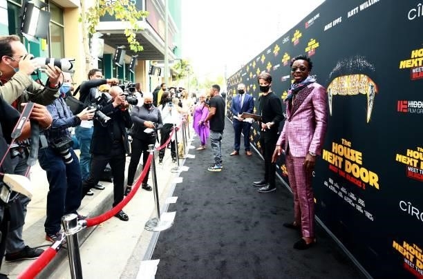 Michael Blackson attends the premiere of "The House Next Door: Meet The Blacks 2