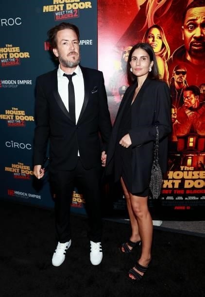 Darrick Angelone and Laura Angelone attend the premiere of "The House Next Door: Meet The Blacks 2