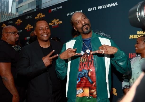 Deon Taylor and Snoop Dogg attend the premiere of "The House Next Door: Meet The Blacks 2
